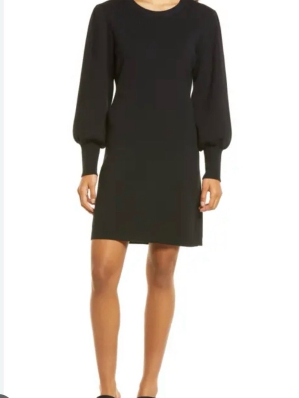 Brand new with tags!!Tommy Bahama Black Long Sleeve Puff-Sleeve Knit Dress